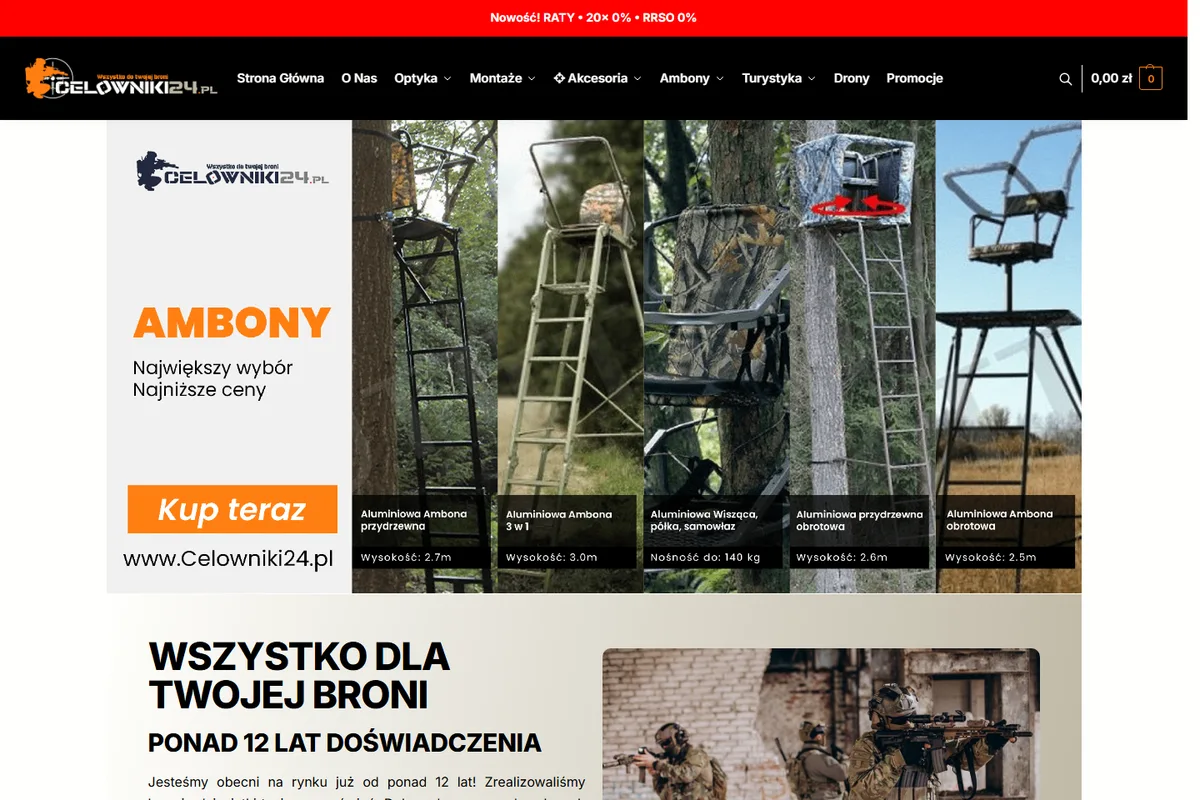 Podgląd strony Celowniki24