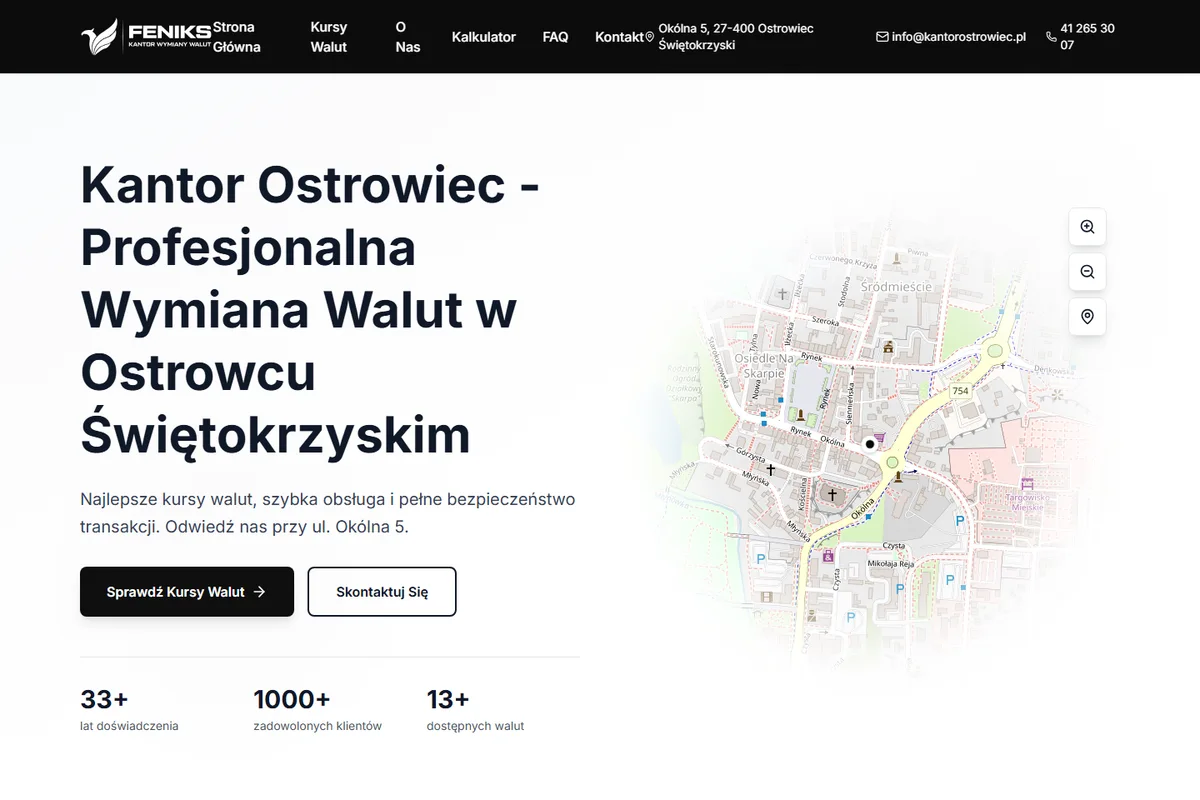 Podgląd strony Kantor Feniks