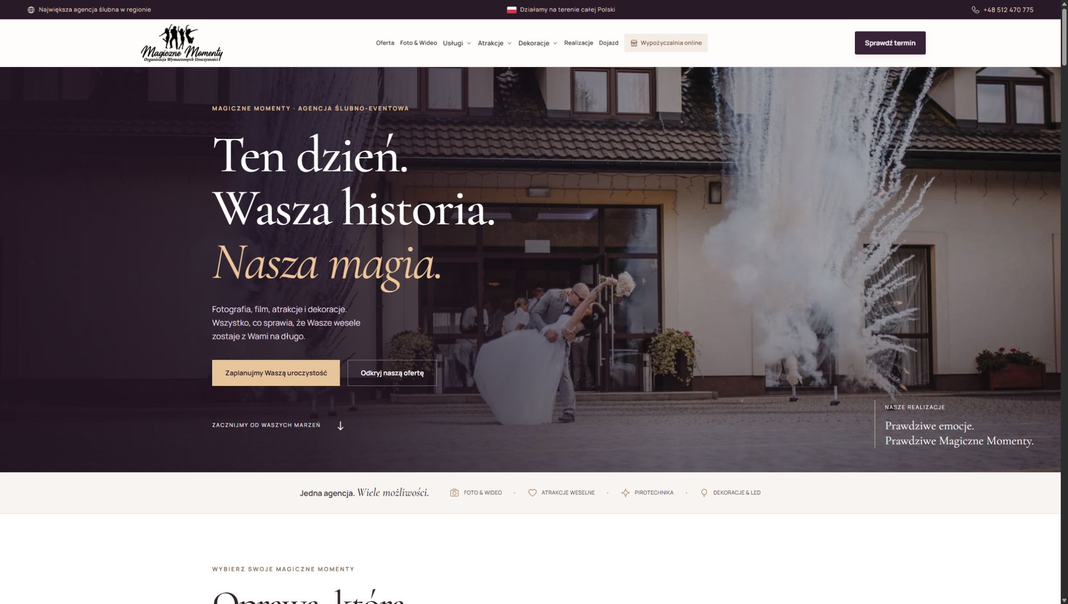 Podgląd strony Magiczne Momenty