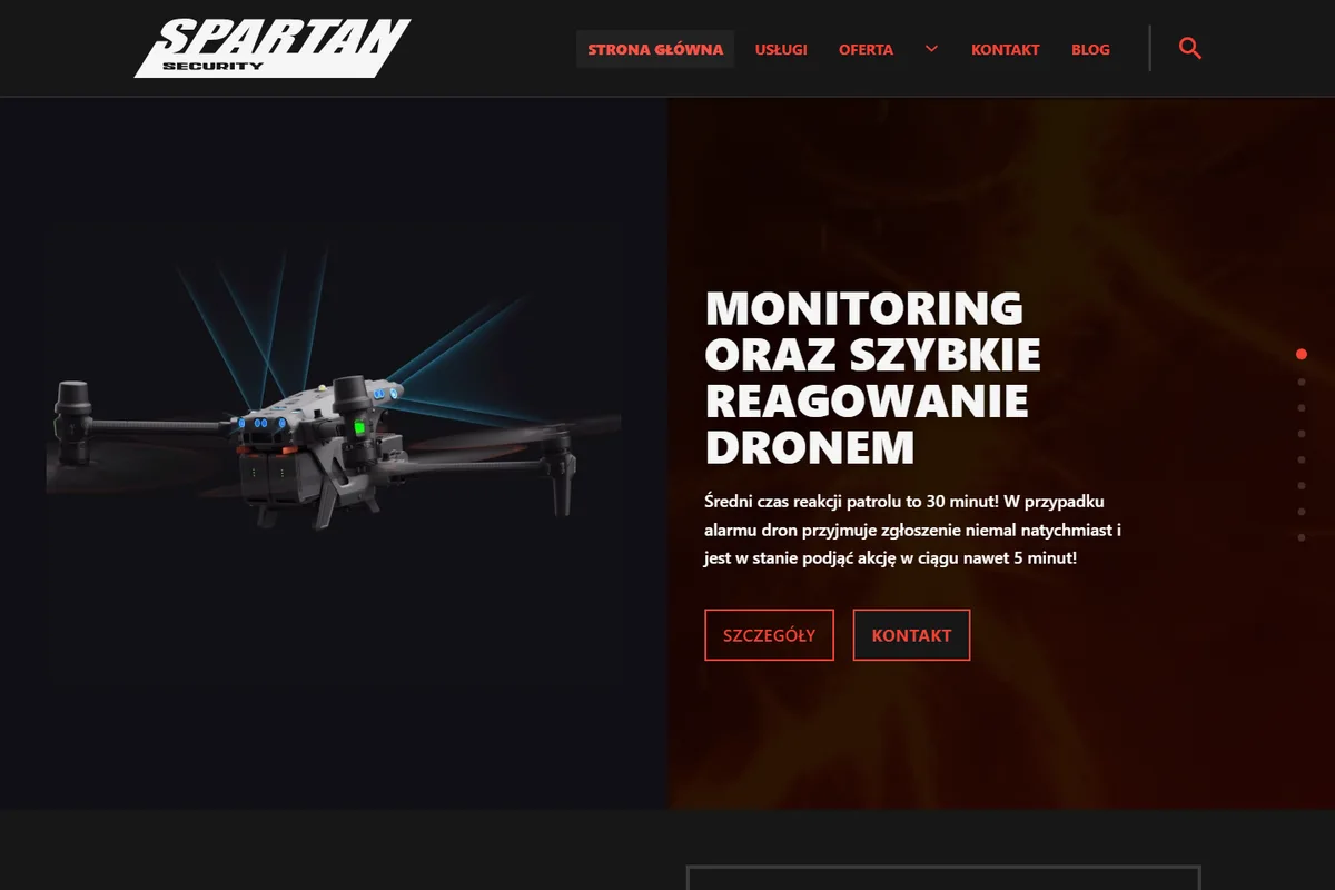 Podgląd strony SPARTAN Security